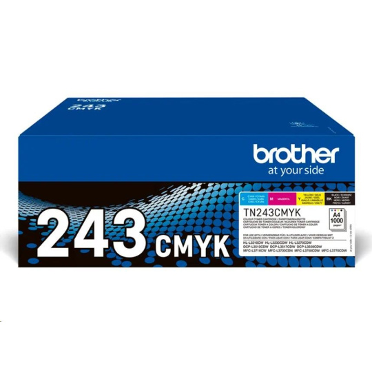 Toner BROTHER TN-243CMYK - PRE HLL3210 HLL3270 DCPL3510 DCPL3550 MFCL3730 MFCL3770 - cca 1000 str