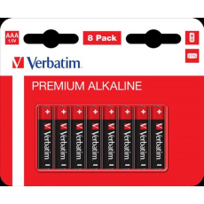 VERBATIM Alkalické baterie AAA, 8 PACK , LR03(balení 50pcs)